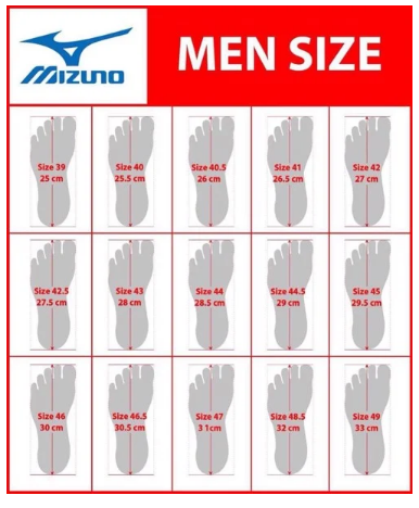 chon size giay mizuno 2